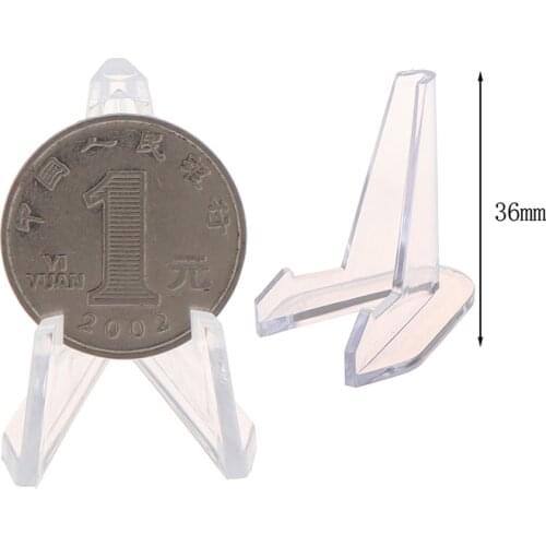 1Pc Acrylic Collectibles Coins Easel Medal Badge Holder Card Display Show Stand Jewellery Stand Holder Collectible Coin