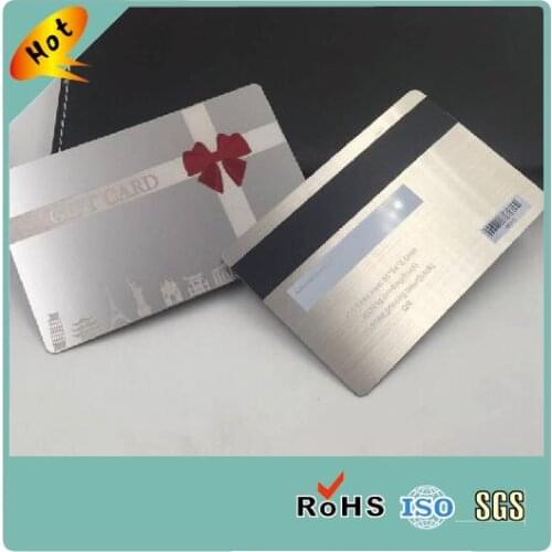 Custom laser cut china anodized stainless steel magnetic stripe metal business card