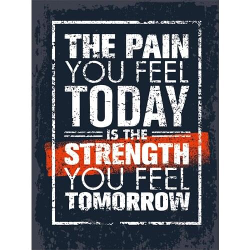 Quote Poster The Pain You Feel Today Is The Strength You Feel Tomorrow Canvas Print Painting Wall Art Picture Home Decoration