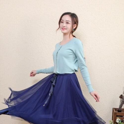 Queechalle 21 Colors Big Size Knitted Cardigans Spring Autumn Cardigan Womens Long Sleeve Casual Tops O neck Women Sweater Coat