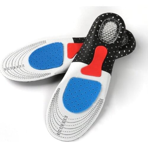 Sport Running Silicone Gel Insoles For Feet Man Women For Shoes Sole Orthopedic Pad Massaging Shock Absorption Arch Support Pads