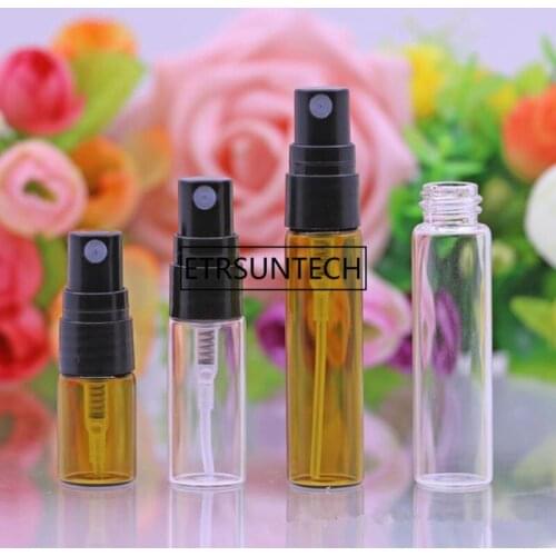 2ml 3ml 5ml Glass Spray Bottle Portable Travel Perfume Atomizer Hydrating Containers Sample Bottles Makeup Tools F1670