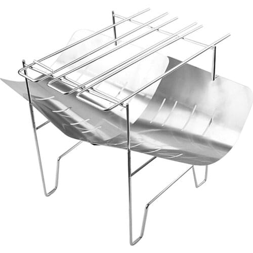 Outdoor Camping Campfire Wood Fire Stove Hunting Ultralight Portable Heating Burner Folding BBQ Cooking Stove Camping Equipment