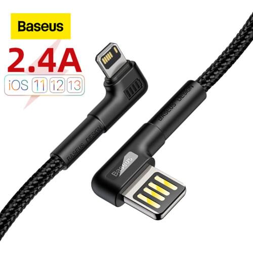 Baseus USB Cable For iphone 12 11 pro max 2.4A Fast Charging Charger Cable For iphone USB Wire Cord Mobile Phone Cables