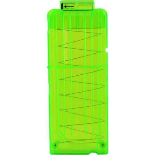 Soft Bullet Clips For Nerf Toy Gun 12 Bullets Ammo Cartridge Dart For Nerf Gun Clips - Trasparent Green