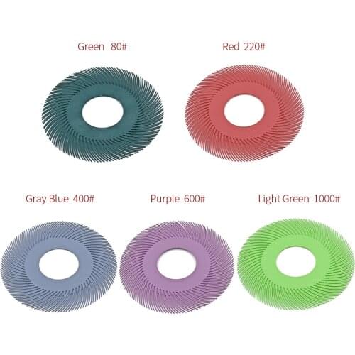 10pcs 6" Abrasive Tools Radial Bristle Brush With Hub For Metal Polishing Bench Grinder Accessories Power Tools Grit 80-1000