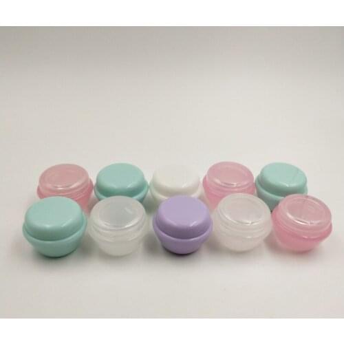 100pcs/lot 5g 5ml Frosted Mushroom Cosmetic Container Jar with Inner Liner, refillable Face Cream Jar Mushroom Shape