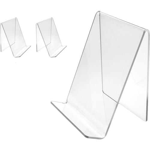 3 Pcs Acrylic Book Stand,Clear Acrylic Display Stand, Clear Holder for Displaying Pictures,Jewelry,Watch Display Stand 100x115x1