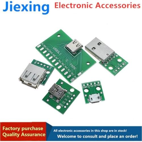 5pcs USB to 2.0 3.0 female/male MICRO in-line adapter board soldered module mobile phone power data cable