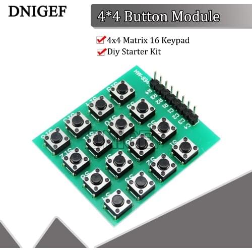 DNIGEF 4*4 4x4 Matrix 16 Keypad Keyboard SCM Diy Starter Kit 16 Botton Mcu
