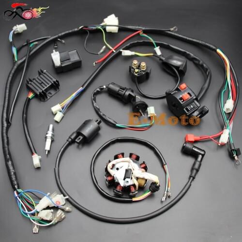 COMPLETE ELECTRICS ATV QUAD 150CC 200CC 250CC 300CC Solenoid CDI Coil Regulator WIRING HARNESS ZONGSHEN LIFAN