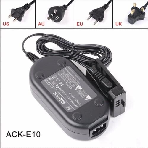 Fomito ACK-E10 7.4V 2A AC Power Adapter Kit For Canon EOS Rebel T3 and T5 1100D 1200D Cameras