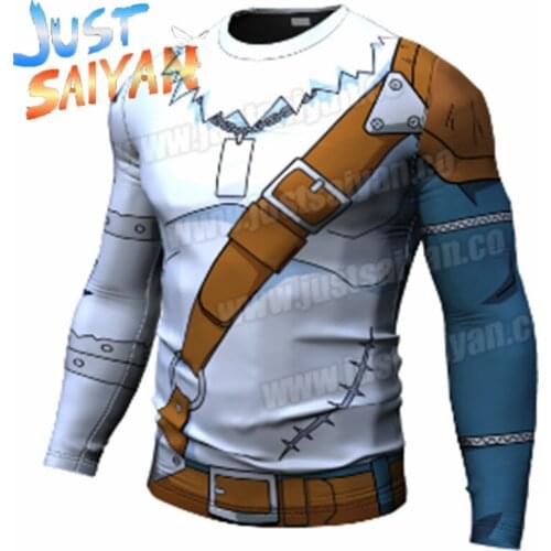 Harajuku Cosplay Anime character T-shirt Men Long Sleeve Compression Shirts Gym Jersey Fitness Bodybuilding Sport Tops