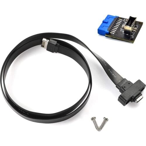 USB 3.1 Type C Front Panel Header Extension Cable 50 cm, USB 3.1 Type E to USB 3.1 Type C Cable,Gen 2 10 Gbps Cable