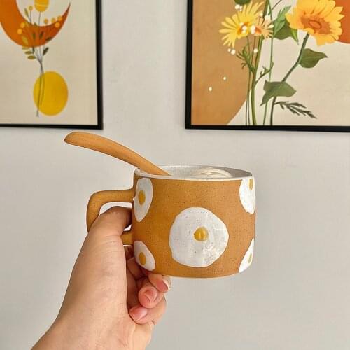 Egg Ceramic Mug Kitchen Milk Coffee Beer Tea Cup Creative Couple Gift Cute Home Decoration