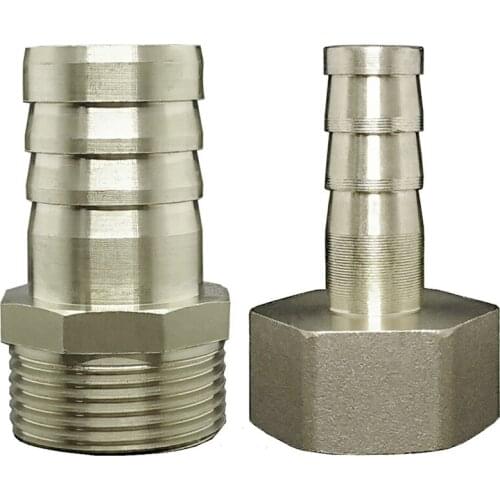 1/2" 3/4" 1" BSP Female Male Thread To Hose Barb 8 10 12 14 16 19 25mm Brass Pipe Fitting Connector Coupler Adapter