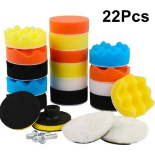 1Set 3 Inch Sponge Car Polisher Waxing Pads Buffing Kit For Boat Car Polish Buffer Drill Wheel Polishing Removes Scratches
