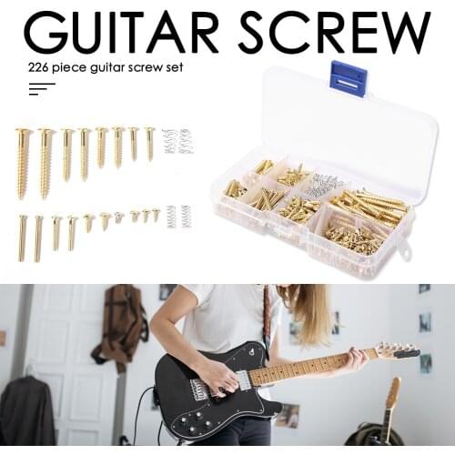 226pcs Guitar Screw Kit for Guitar Pickup Tuner Switch Neck Plate Strap Mounting Repairing Accessories