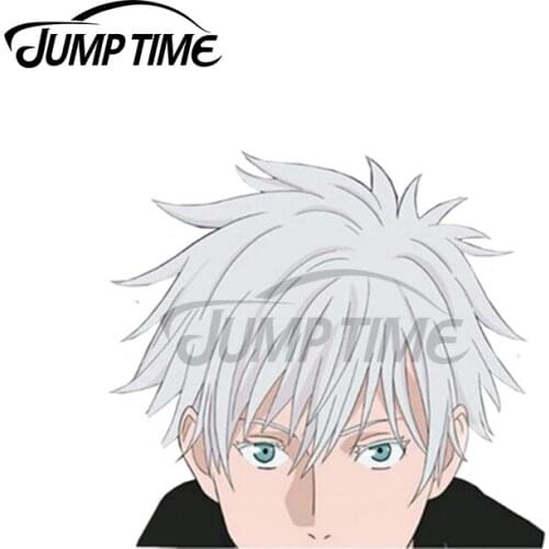 Jump Time 13 x 10.6cm For Gojo Satoru Handsome Peeker Car Stickers Scratch-Proof Decal Personality Creative Car Protector Decor