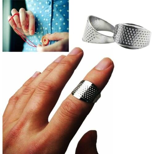 2Pcs/Set Costura Finger Protector Sewing Thimbles Adjustable Ring Thimble Quilting Tools DIY Handworking Sewing Accessories