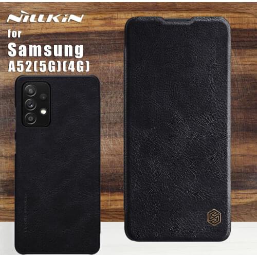 Nillkin For Samsung Galaxy A52 5G 4G case qin Leather Pu full 360 Phone Case Protective Back Cover For Samsung A72