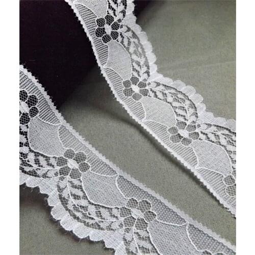 15yards white Lace Trim Embroidered Net fabric Garment ribbon headband wedding party decoration gift DIY Accessories #01-05