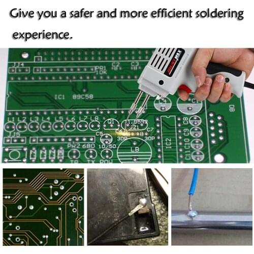 100W EU Automatic Electric Soldering Iron Tin Gun Rework Station Solder Wire Welding Tool For Circuit Board Wire DIY Tools
