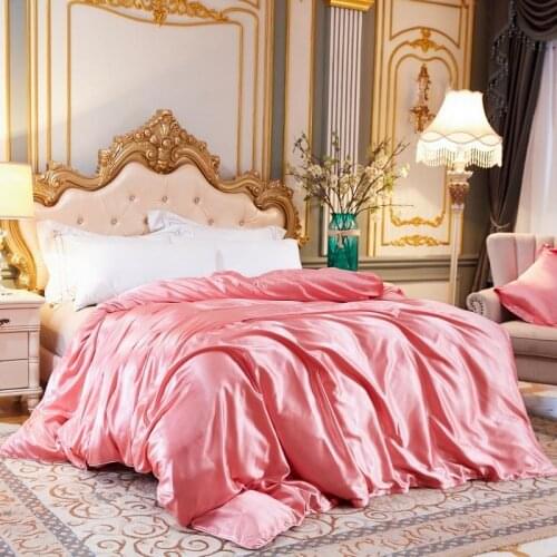 Soft Satin Fiber Duvet Cover Smooth Solid Color Decorative Comforter Cover Full Queen King Size Quilt Cover for Adults Bedroom