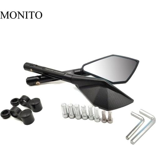 Full CNC Aluminum Motorcycle Mirror Moto Rearview Blind Spot Side Mirror For HONDA CRF230F XR230 XR250 XR400 CRF 230F XR 250 230