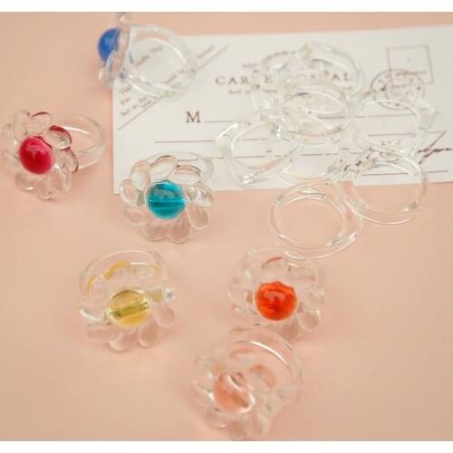 Highlight transparent all-match can be pasted ring DIY hand-made jewelry accessories homemade ring material package