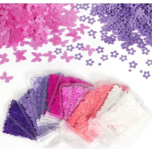 Butterfly Glitter Sequins For Nails Art Flakes Slime Clay Colorful Flash Flakes Fillers Silicone Epoxy Resin Mold Making DIY