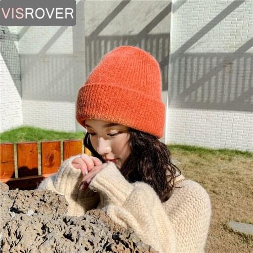 VISROVER 8 Colors Winter Autumn Womens Hat Man Set 2pcs Skully+Scarf Solid Beanies Designer Soft Bonnet Warm Skullies Gift
