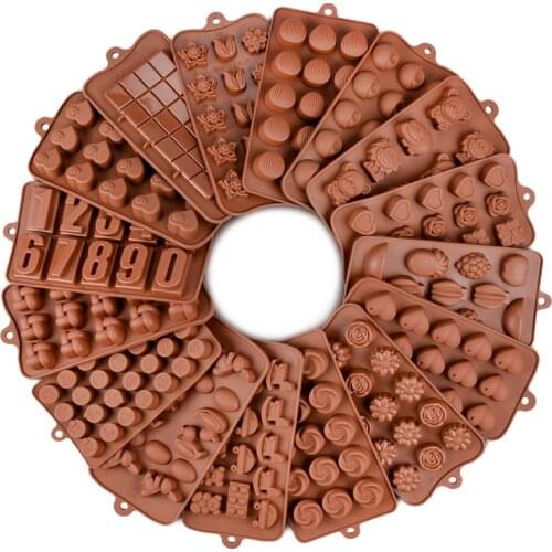 SILIKOLOVE 29 Hot Styles Silicone Chocolate Molds Reusable Silicone Pastry Molds Candy Gummy Mold Cake Recorating Baking Tools