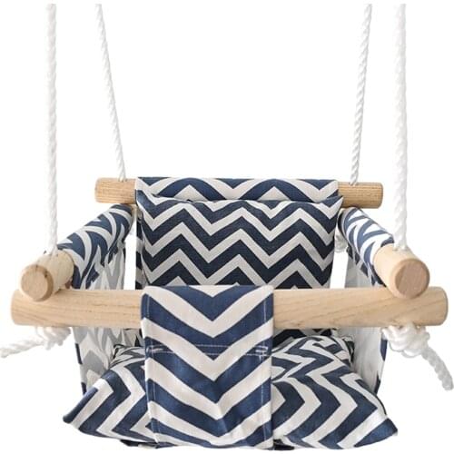 Foldable Baby ing Swing Seat Toddler Wood Hammock Chair Soft Backrest Cushion Backyard Outside Play Set Kindergarten Toy