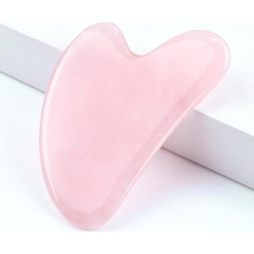 Natural Stone Jade Gua Sha Scraper Board Massage Rose Quartz Jade Guasha Stone For Face Neck Lifting Remover Gua Sha