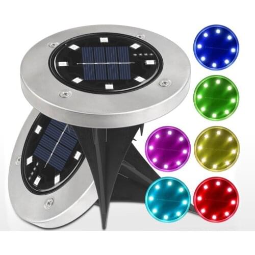 8/16 LED Solar Ground Light Waterproof Garden Passage Underground Spotlight Suitable For Family Courtyard Driveway Lawn Road