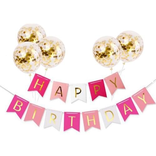 Multiple Colour Confetti Balloons 12inch Inflatable Birthday Balloon Pink Happy Birthday Banner Birthday Party Decoration Baloon
