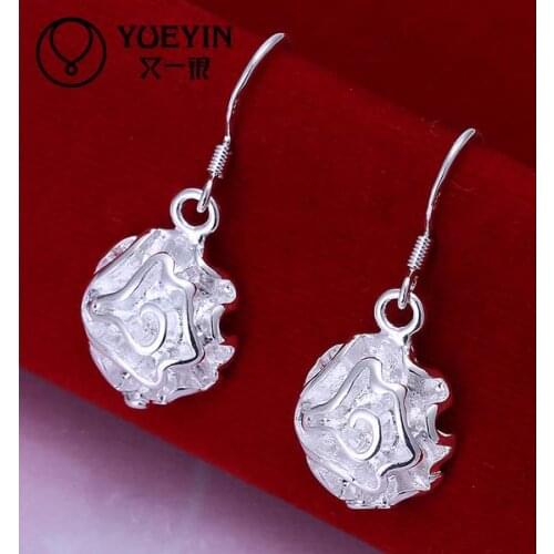 Wholesale silver plated Dangle earrings for women wedding jewelry Long Earrings for mother brincos New Design