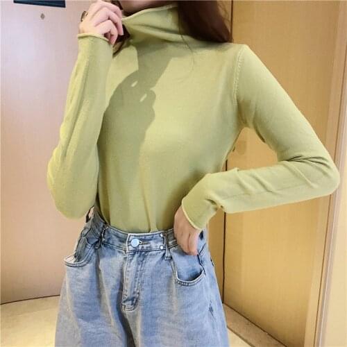 Womens sweater short sleeves solid curling o-neck knitted top 2021 stylish casual pullover jumper elastic jacket sweater