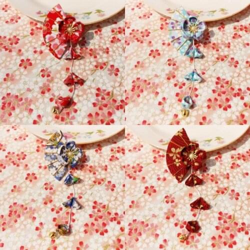 1pcs Japanese Style Hair Clip Sakura Tassel Hair Decor for Kimono Hanfu Cosplay Costume Prop for Women Girl Hairpin Gift