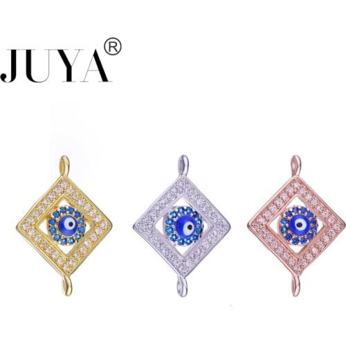 5pcs / 10pcs Wholesale HandMade DIY Bracelets Necklace Accessories Connector Findings Evil Eye Connectors For Jewelry Making