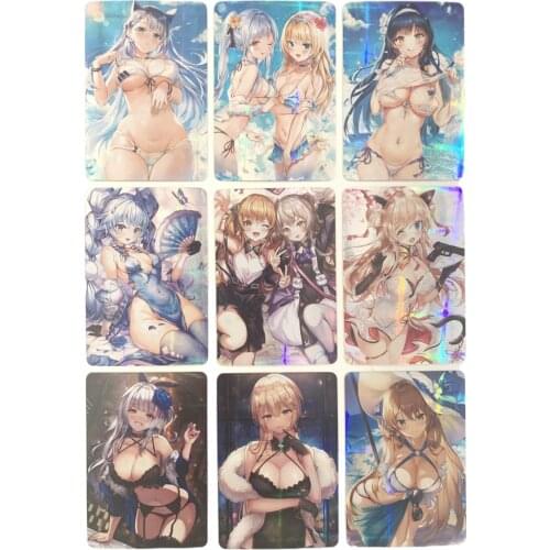 9pcs/set ACG Sexy Girls Frontline Card Toy Hobby Hobby Collection Anime Card Sexy Nude Toy Hobby Collection Card Gentleman Card