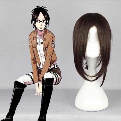 Anime Attack On Titan Cosplay Wig Hange Zoe Cosplay Wigs Heat Resistant Synthetic Halloween Carnival Party Shingeki No Kyojin