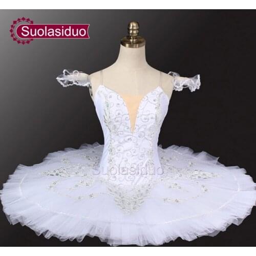 Adult White Classical Ballet Tutu YAGP Professional Pancake Ballet Stage Performance Ballet Tutu Costume Dancewear SD0005A