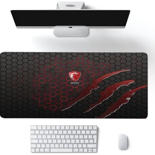 MSI Mouse Pad Large XXL Gamer Anti-slip Rubber Pad Gaming Mousepad to Keyboard mouse pad Laptop Computer Speed Mice Mouse Desk