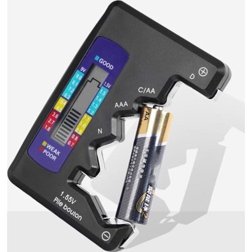 Digital Display Voltage Measuring Device Digital LCD Display Battery Power Detector Dry Battery Voltage Measuring Device