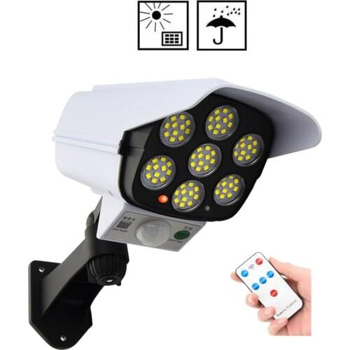 Remote Solar motion sensor Fake Camera body Induction Street Light Monitoring Lamp Wall lamp Outdoor Burglar Proof & Waterproof