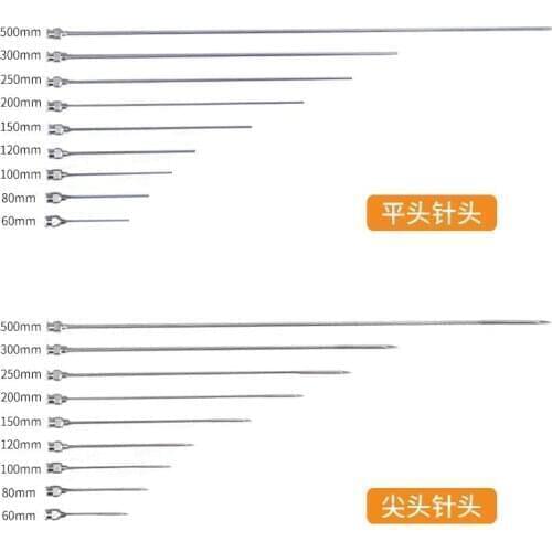 5pcs 1.2mm 18G 1.2x60/80/100/120/150/200/250/300mm Stainless Steel Syringe Needle Dispensing Needles Flat End