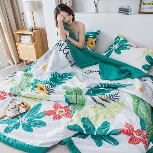 Cool Summer Quilt Washed Cotton Fashionable Machine Washable Cotton Quilted Quilt