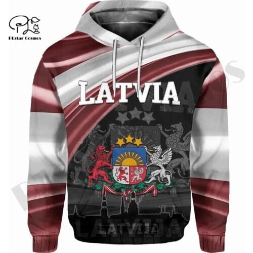 PLstar Cosmos 3DPrint Newest Latvia Country Flag Unique Men/Women Premium Hrajuku Casual Streetwear Hoodies/Zip/Sweatshirt W-8